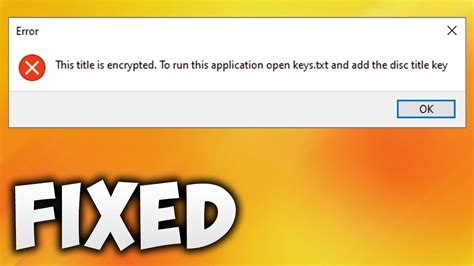 To restore the whole registry, restore the system state. . This title is encrypted to run this application open keys txt and add the disc key